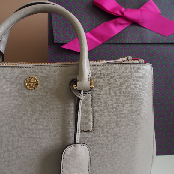 Tory Burch Robinson Double Zip-Dust StormLarge - Picture 4 of 8